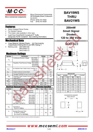 BAV21WS-TP datasheet  